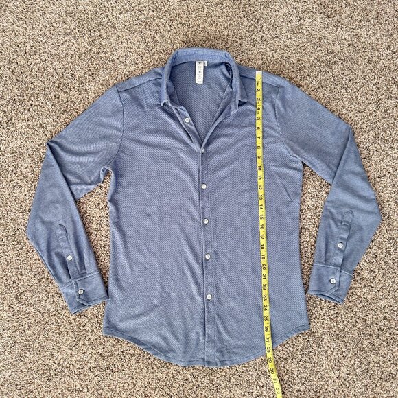 State & Liberty THE DYLAN SKY BLUE PIQUE BUTTON DOWN SHIRT Long Sleeve Dress Men - Picture 7 of 14